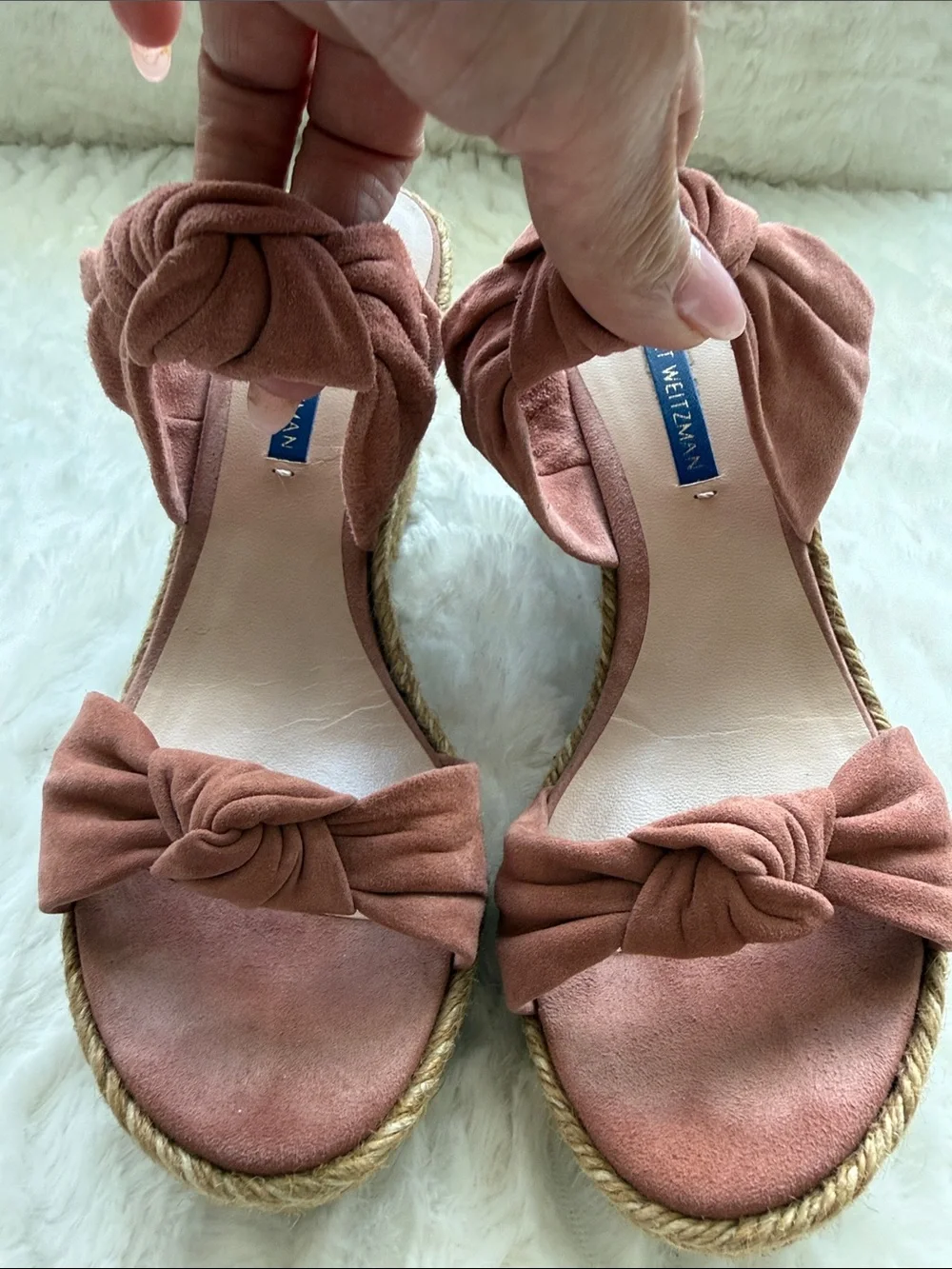 Stuart Weitzman Sarina Dessert Rose Suede Size 7 - Picture 16 of 17